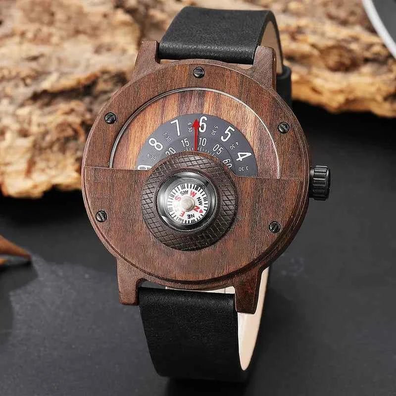 Montre bracelet en bois élégante pour homme