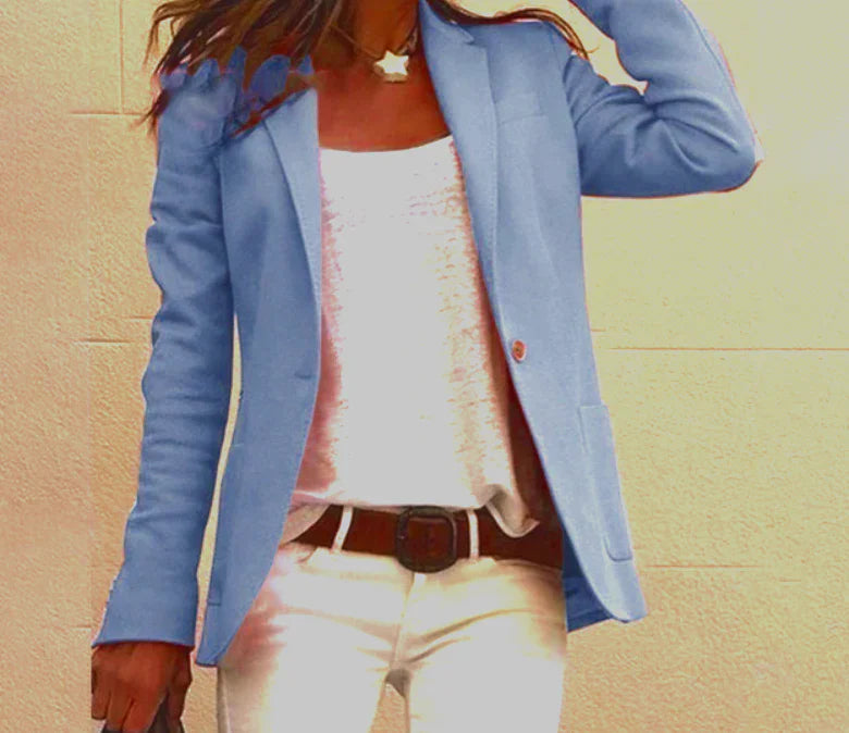 Blazer slim fit à manches longues pour femme