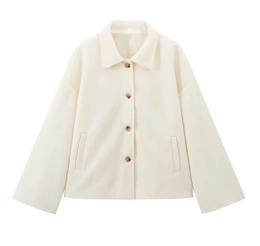 Veste élégante en laine à boutons Chaude et moderne