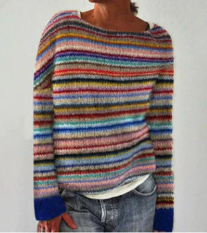 Pull en maille ras-du-cou classique pour femme