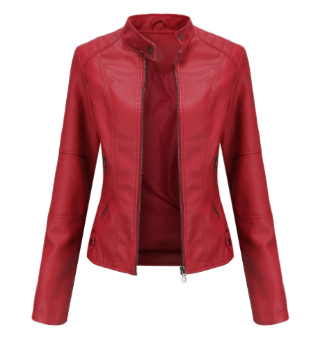 Blouson en cuir classique Cuir véritable Élégant Intemporel