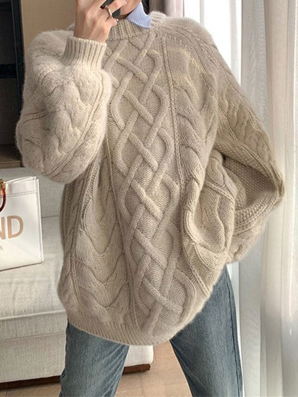 Gestrickter Pullover Soft Textur - IdealeKleiden