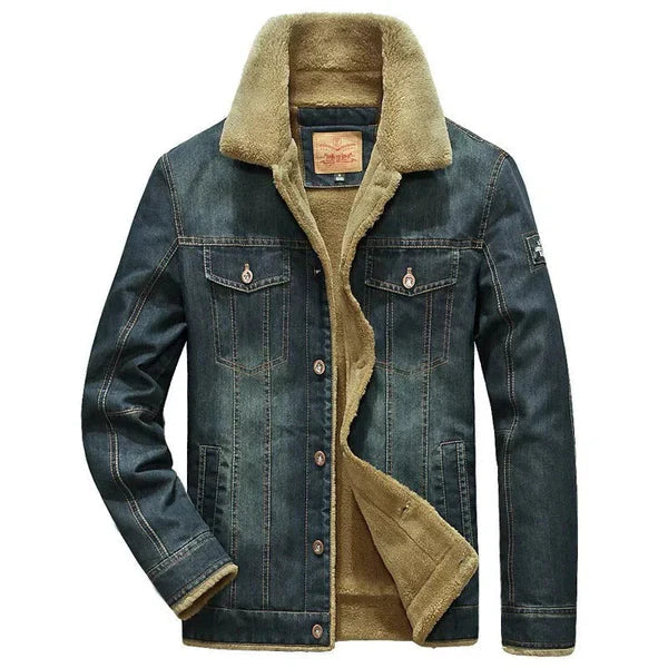 Felix - Veste en jean chaude à boutons avec poches poitrine