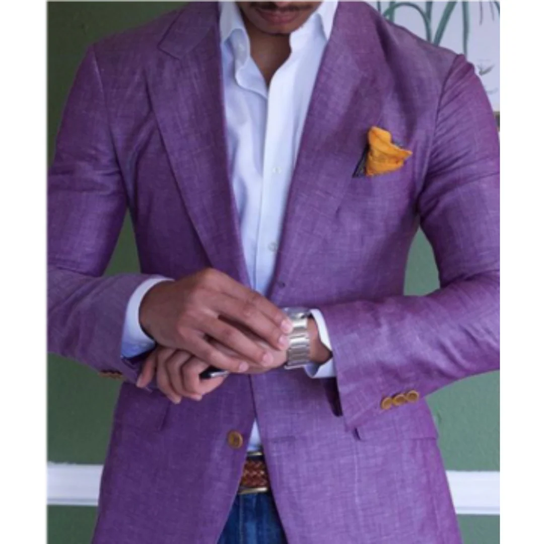 Blazer élégant pour homme en laine coupe slim