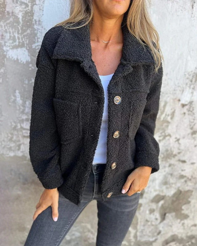 Veste Sherpa Chaude Élégante Extérieur