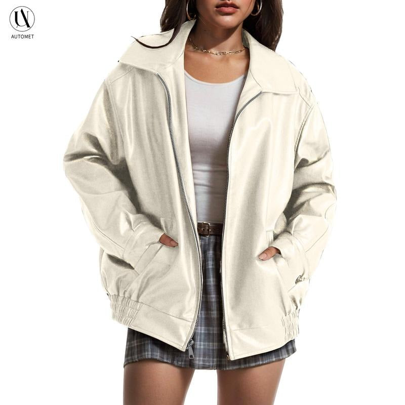 Blouson en cuir élégant pour femme