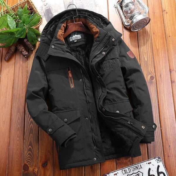Veste d'hiver chaude grande taille polaire capuche