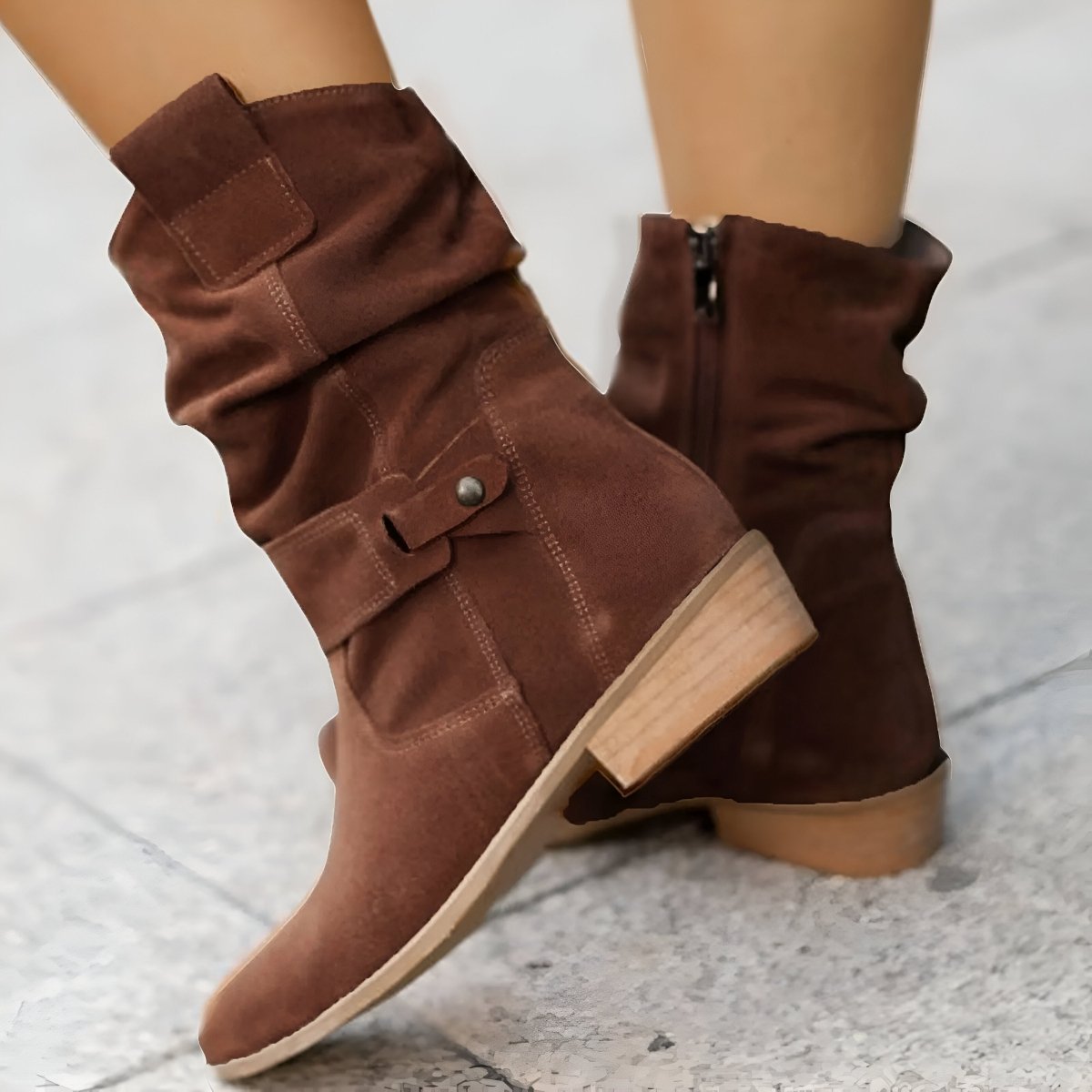 Bottes en daim confortables Chic décontracté