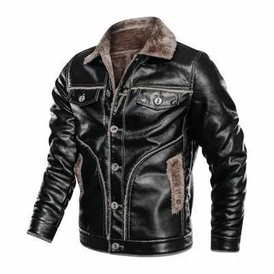 Blouson en cuir pour hommes style motard