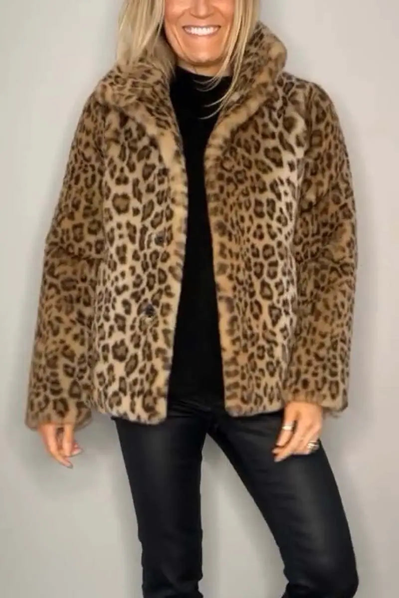Veste chaude en fausse fourrure hiver