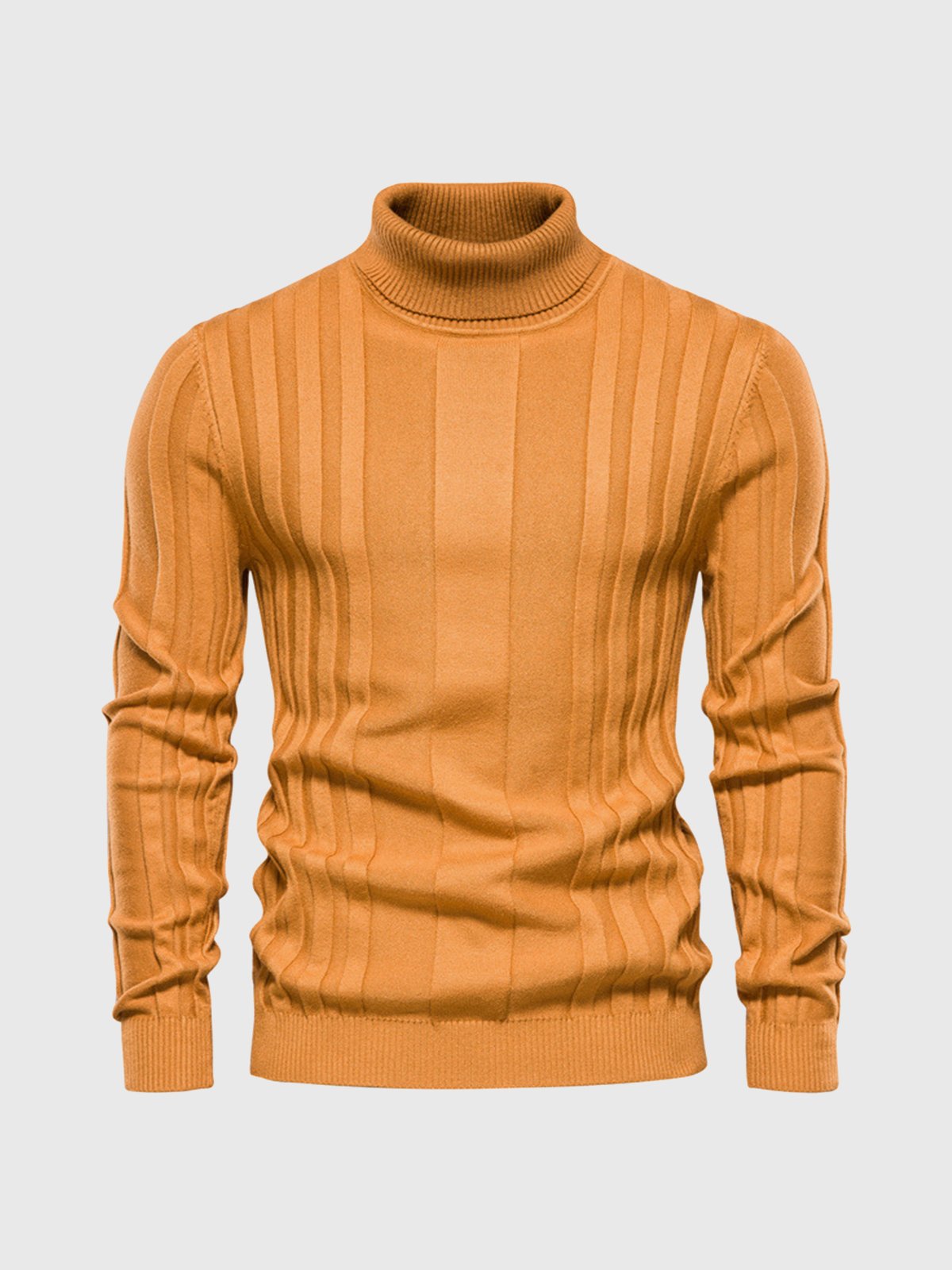 Pull-over col roulé rayé pour homme