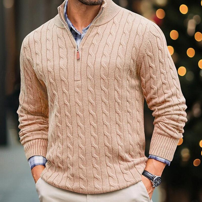 Pull torsadé classique Doux Chaud Moderne