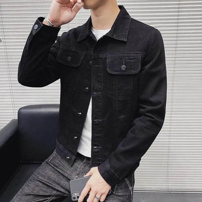 Veste en jean tendance pour homme coupe réversible