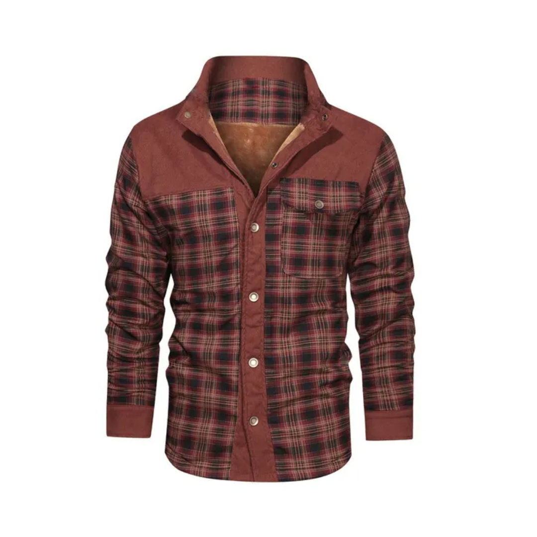 Veste à carreaux d'extérieur pratique pour hommes