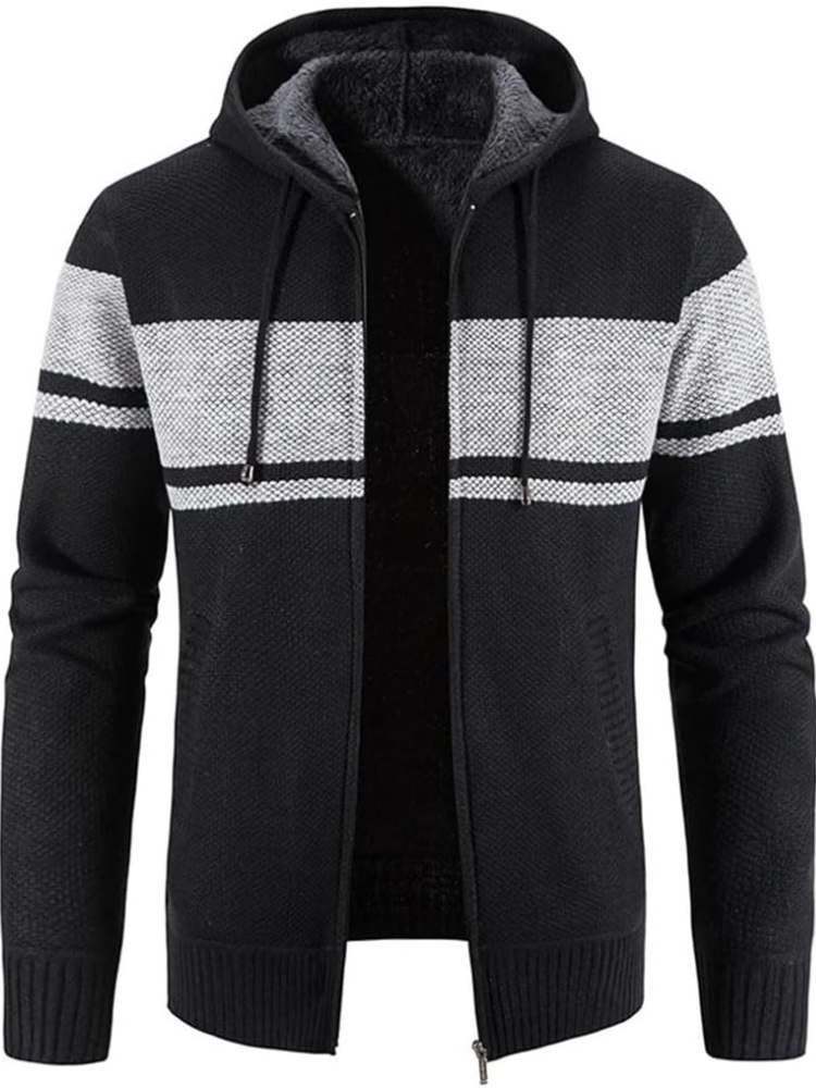 Parka d'hiver pour homme avec capuche et fermeture éclair