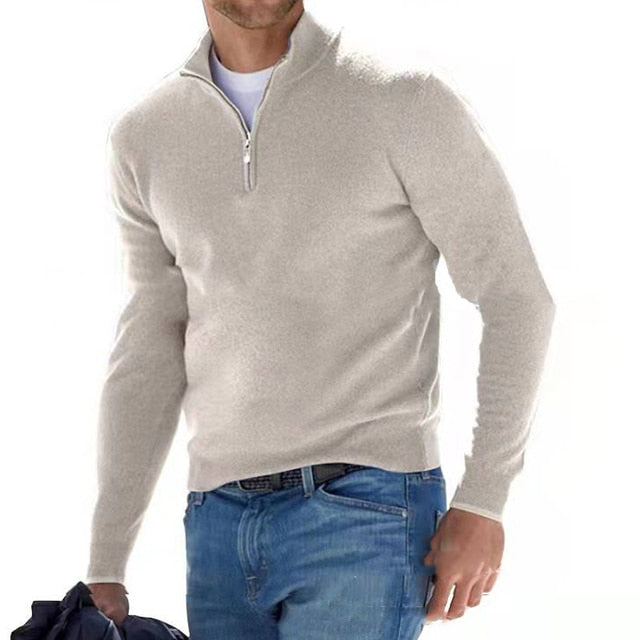 Pull en mérinos pour homme col en V chaud