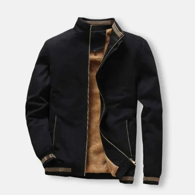 Blouson bombardier stylé pour homme en cuir