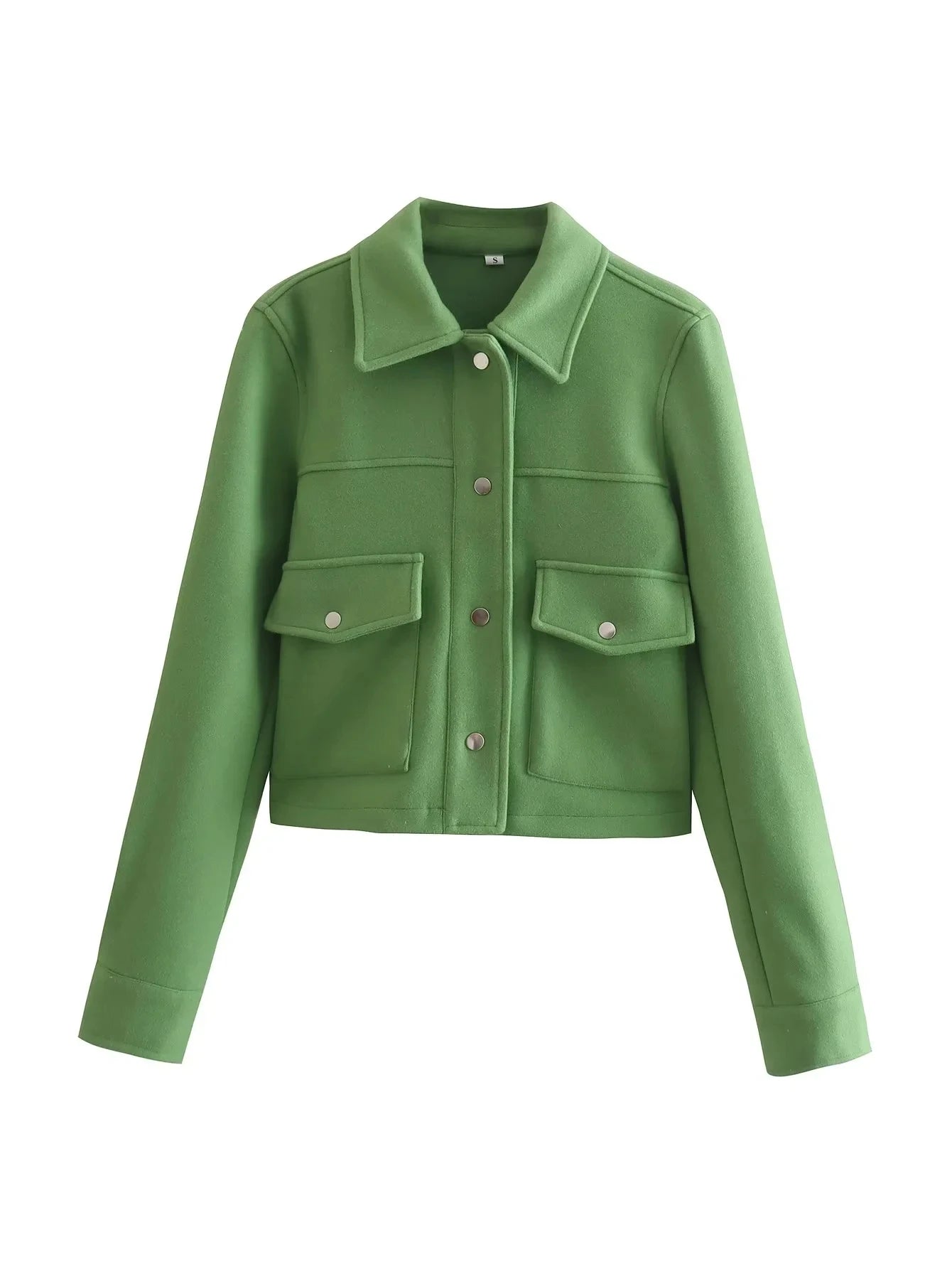 Veste courte pratique mélange de laine look utilitaire oversize
