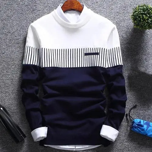 Pull tricoté pour hommes Rayures Design Moderne