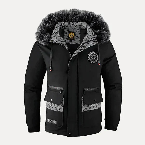 Nikolaus - Doudoune Chaude à Capuche pour Homme Manteau d'Hiver