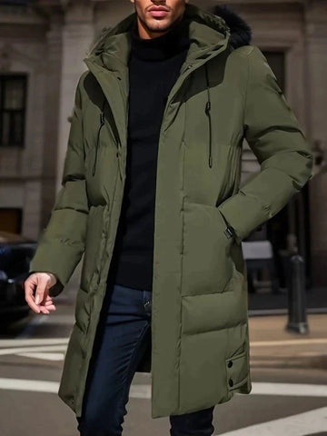 Manteau matelassé long pour femme, chaud et renforcé