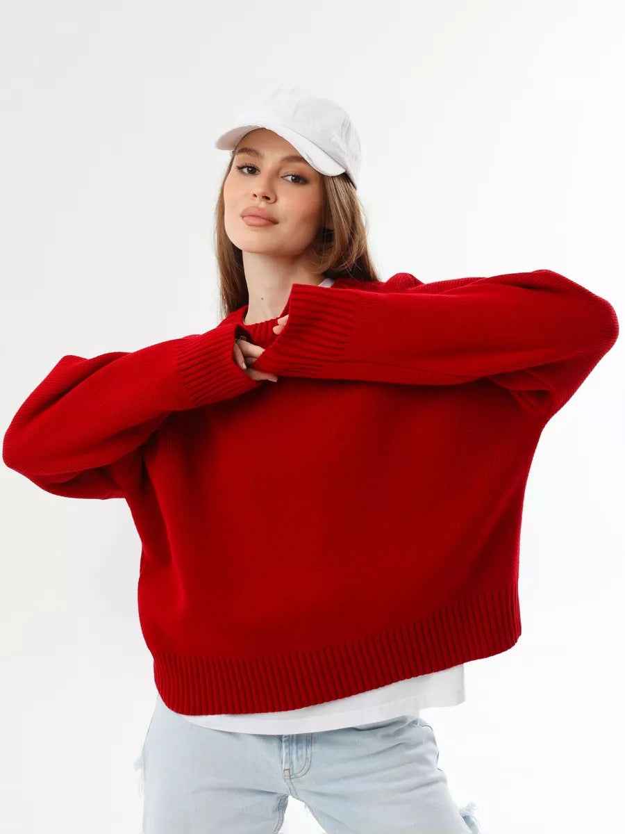 Grand pull col rond oversize