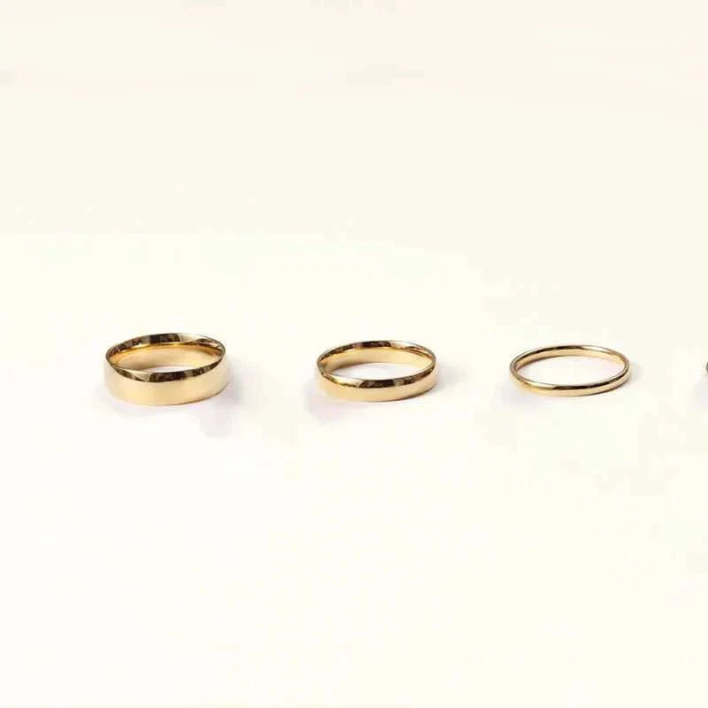 Elegante Gold Hochzeitsringe Paar - IdealeKleiden