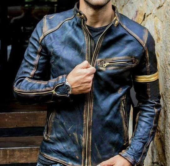 Élégante veste en cuir noir chaude et stylée