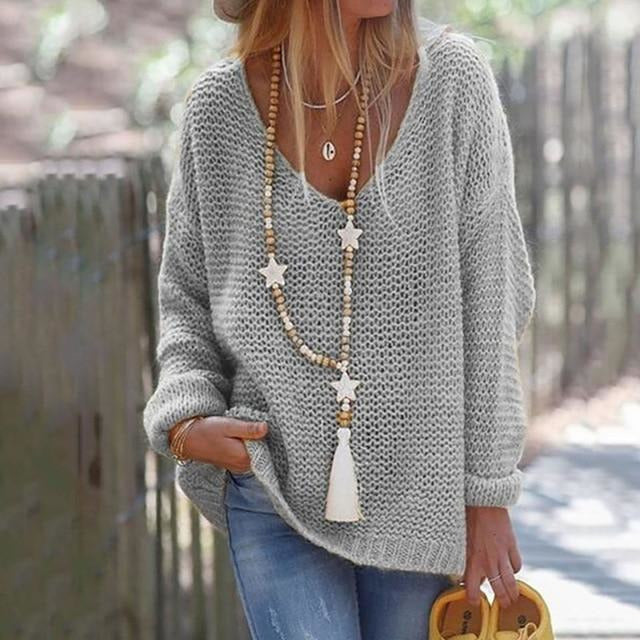 Pull tricoté pour femme, col en V, moderne, printemps