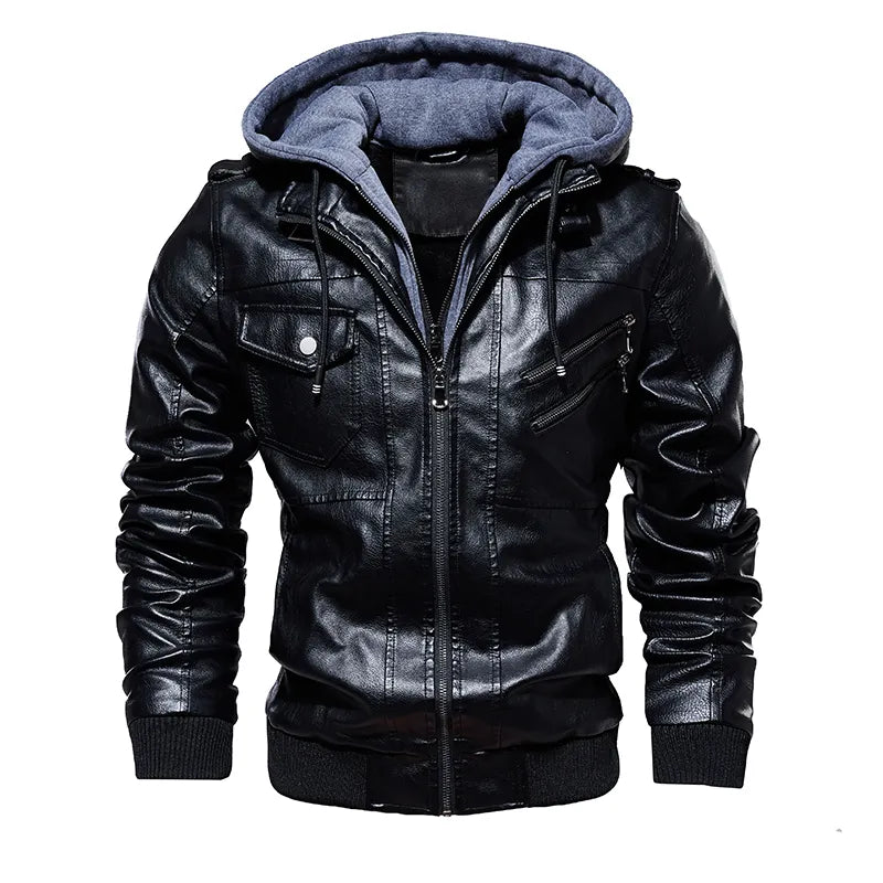 Blouson en cuir pour homme Robuste et élégant