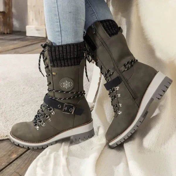 Bottes d'hiver imperméables femme Chaud Confort Adhérence