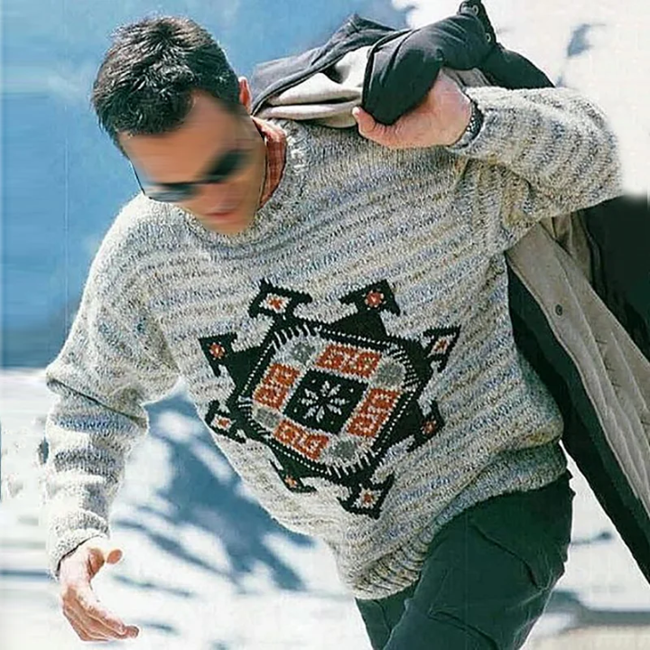 Retro Pullover Ethno Style Männer - IdealeKleiden