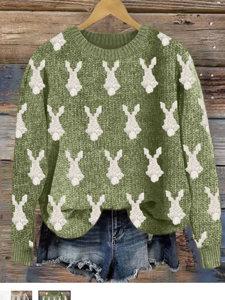 Pull douillet motif lapin Doux