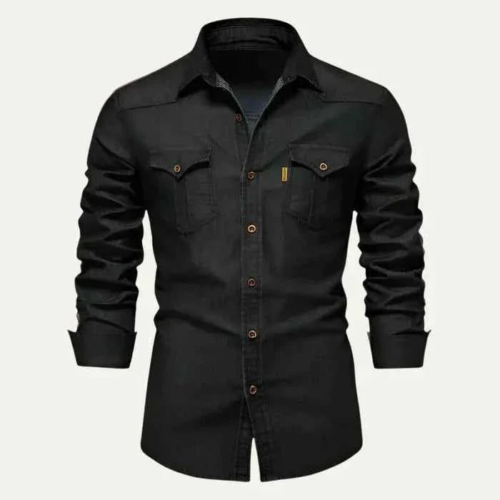 Chemise en jean ajustée coupe moderne