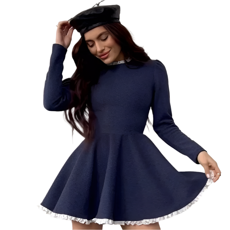 Robe Femme Dentelle Mini-Robe Élégante