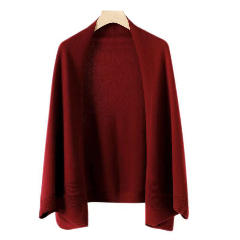 Gilet doux en faux cachemire à double écharpe