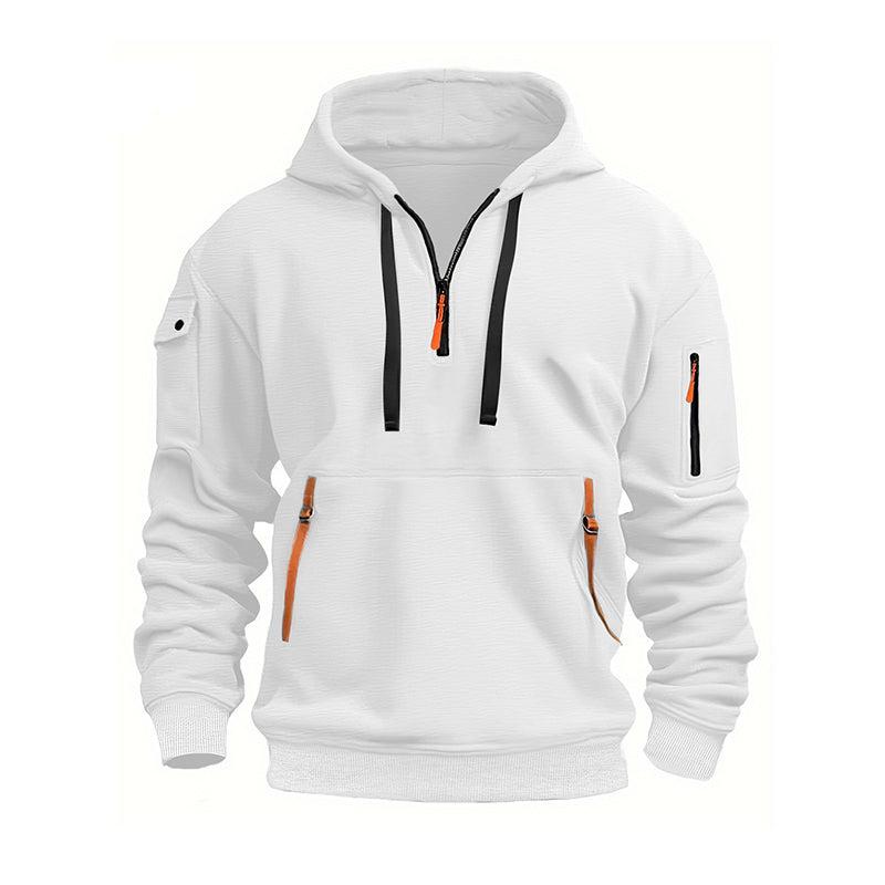 Sweat à capuche zippé sportif pour hommes