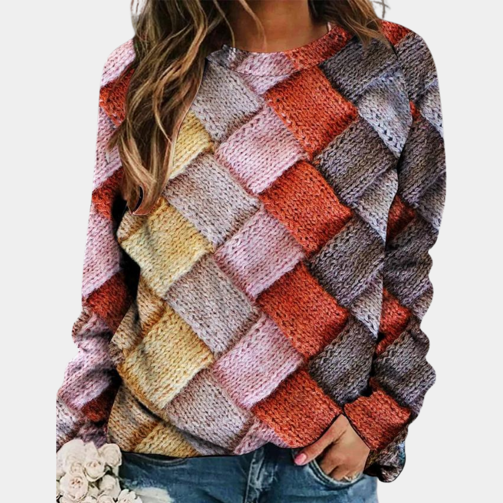 Pull femme coloré style moderne