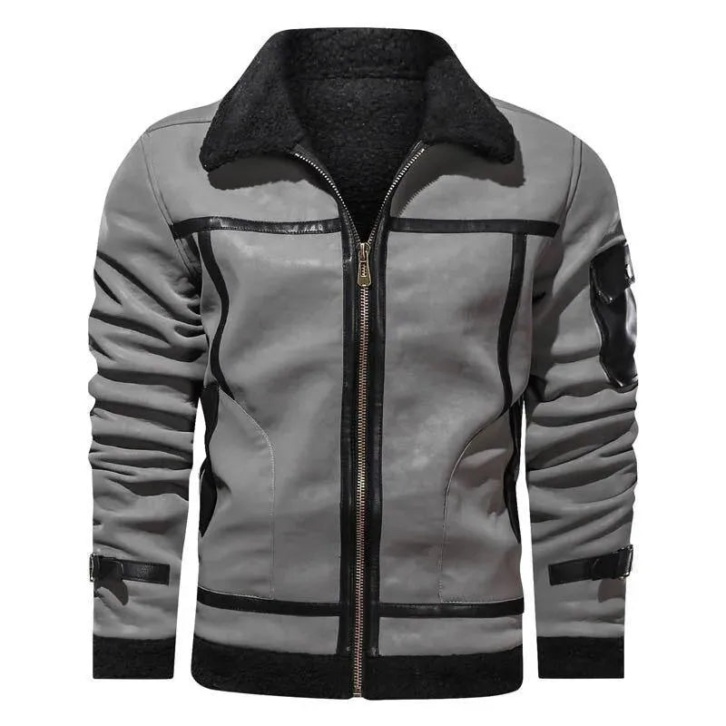 Blouson en daim pour homme, style suédois moderne