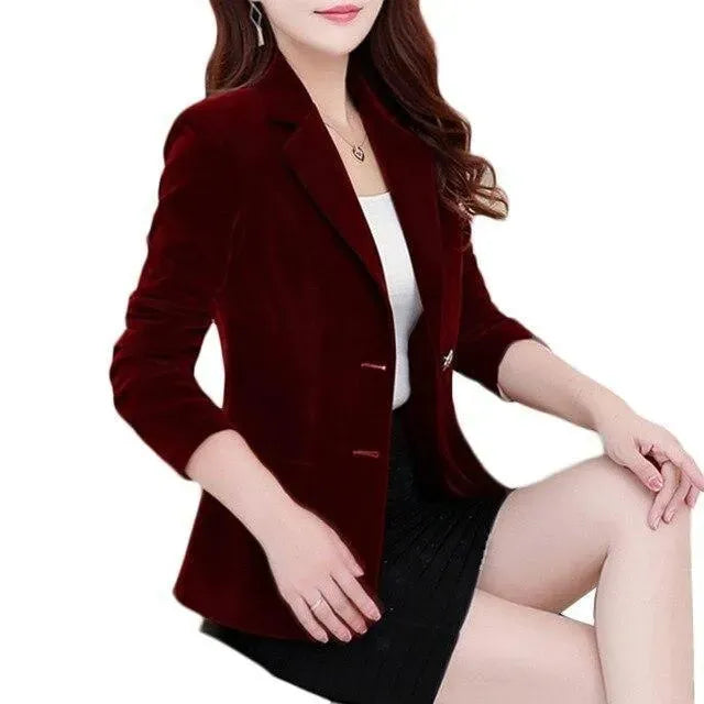 Blazer élégant pour femme Aspect velours délicat