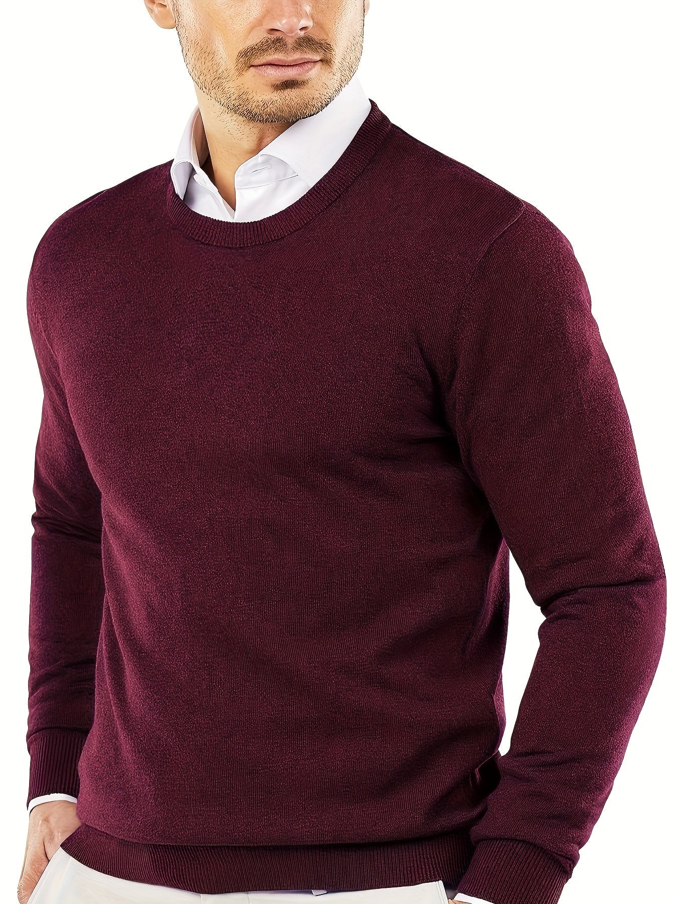 Robe en maille tendance à col rond