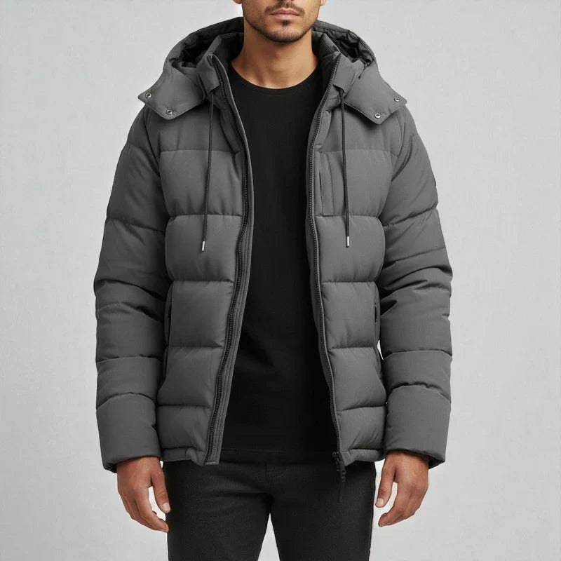 Veste d'hiver imperméable chaude à capuche isolante