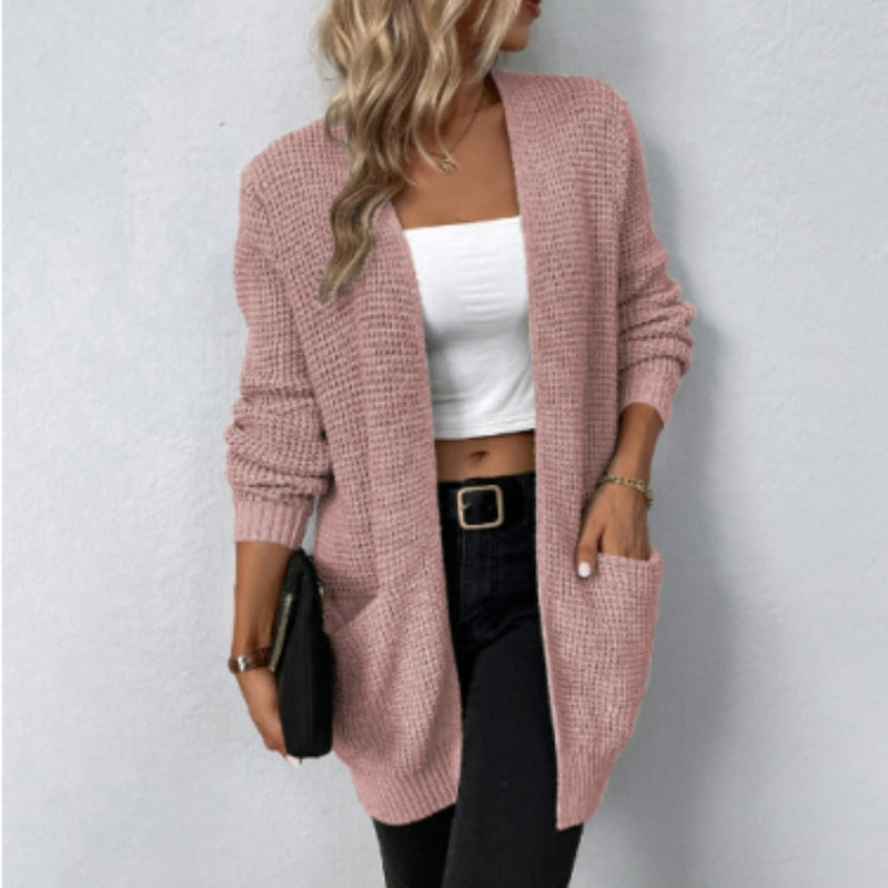 Cardigan long Ouvert devant Tricot doux