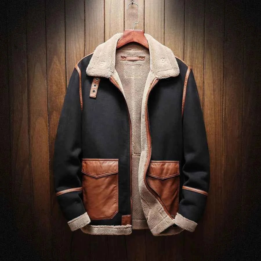 Herren Lederjacke Retro Stil - IdealeKleiden