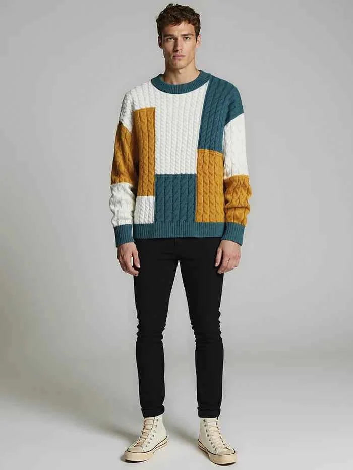 Pull-over homme style rétro