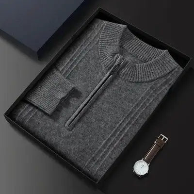 Pull-over Homme Chaud Décontracté Semi-zippé