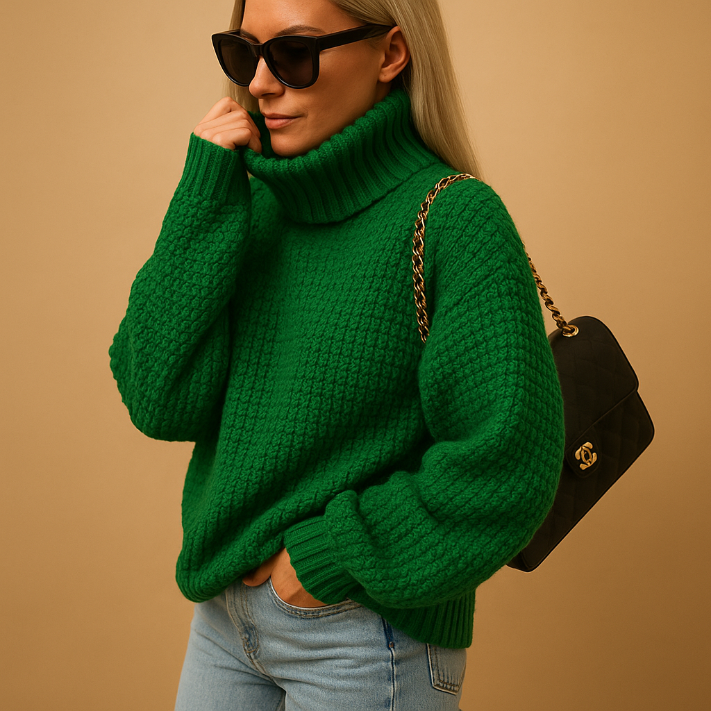 Pulls élégants pour femmes Col roulé Tricot