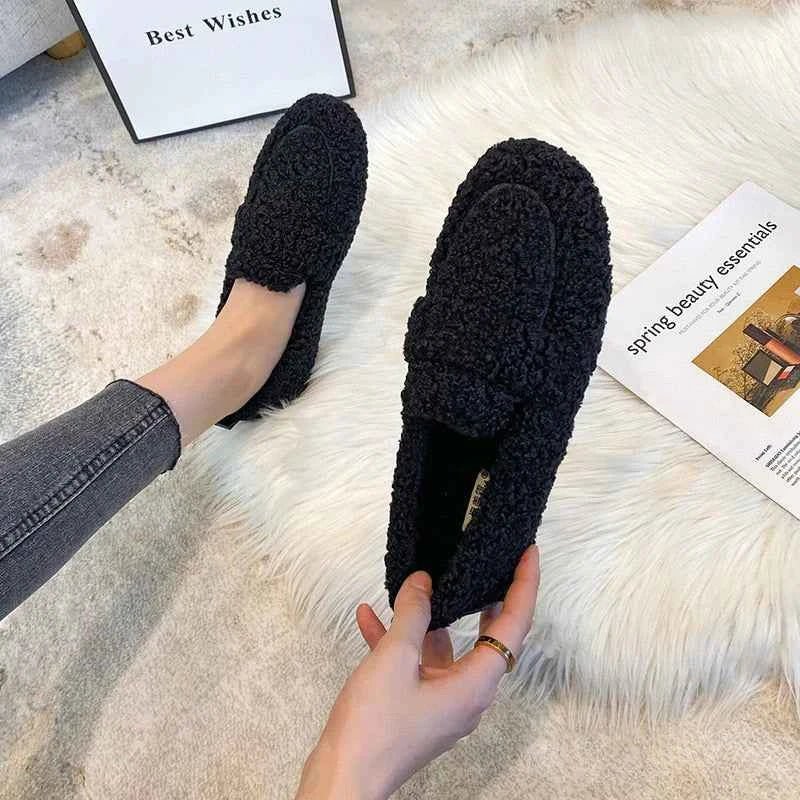 Pantoufles en peluche grand confort