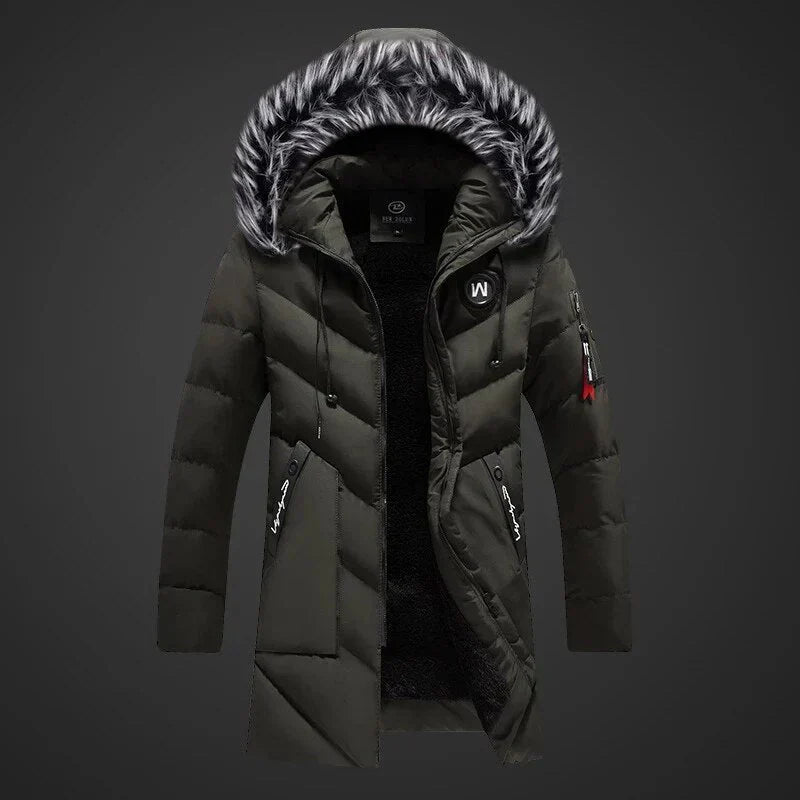 Manteau matelassé pour homme Chaud Capuche Imperméable