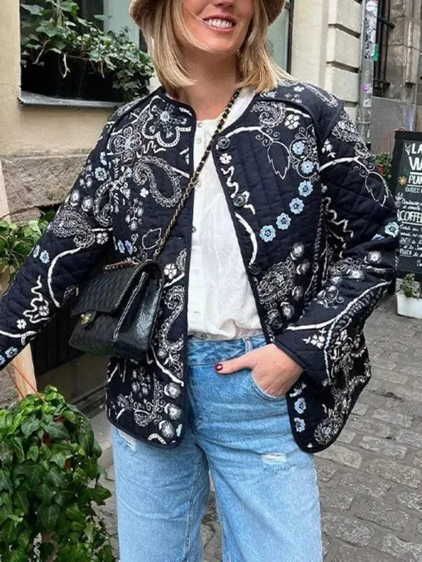 Manteau d'hiver femme en coton style matelassé